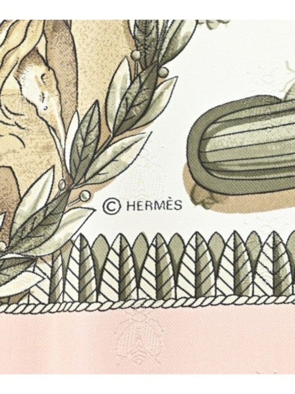 Hermes Bandana Scarf White - Picture 6 of 9